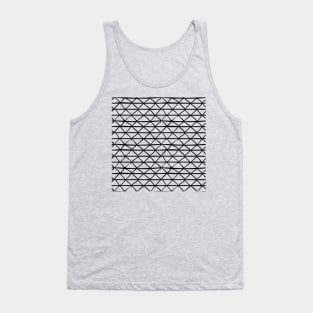 Monochrome Triangle Grid Pattern Tank Top